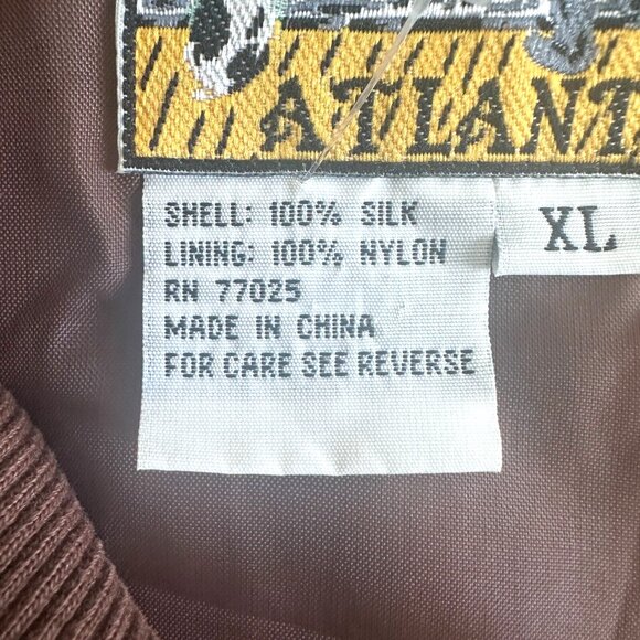 Vintage Big Cat Silk Jacket Animal Print Jaguar Bomber Jungle 80s 90s - Picture 6 of 16